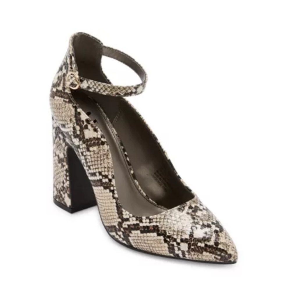 Worthington Womens Zeller Pointed Toe Block Heel Pumps Hamilton